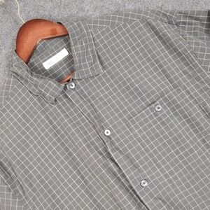 ZARA Mens Grey Plaid Long Sleeve Button Down Shirt Size Medium